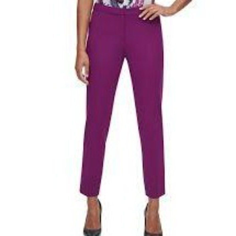 Calvin‎ Klein Skinny Ankle Pants 2 Petite XS Purple - Picture 9 of 11